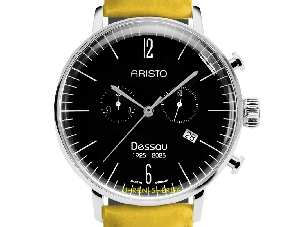 Aristo Bauhaus Chrono Aristo Bauhaus Chrono 4H285-GLB-100  schwarzes Zifferblatt